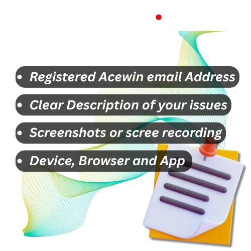 acewin what to include when contacting us